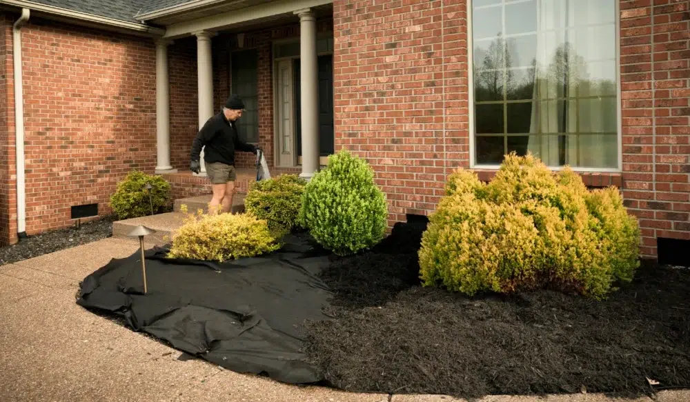 mulch in front yard