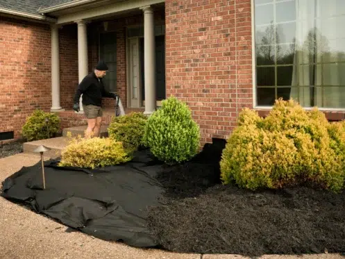 mulch in front yard